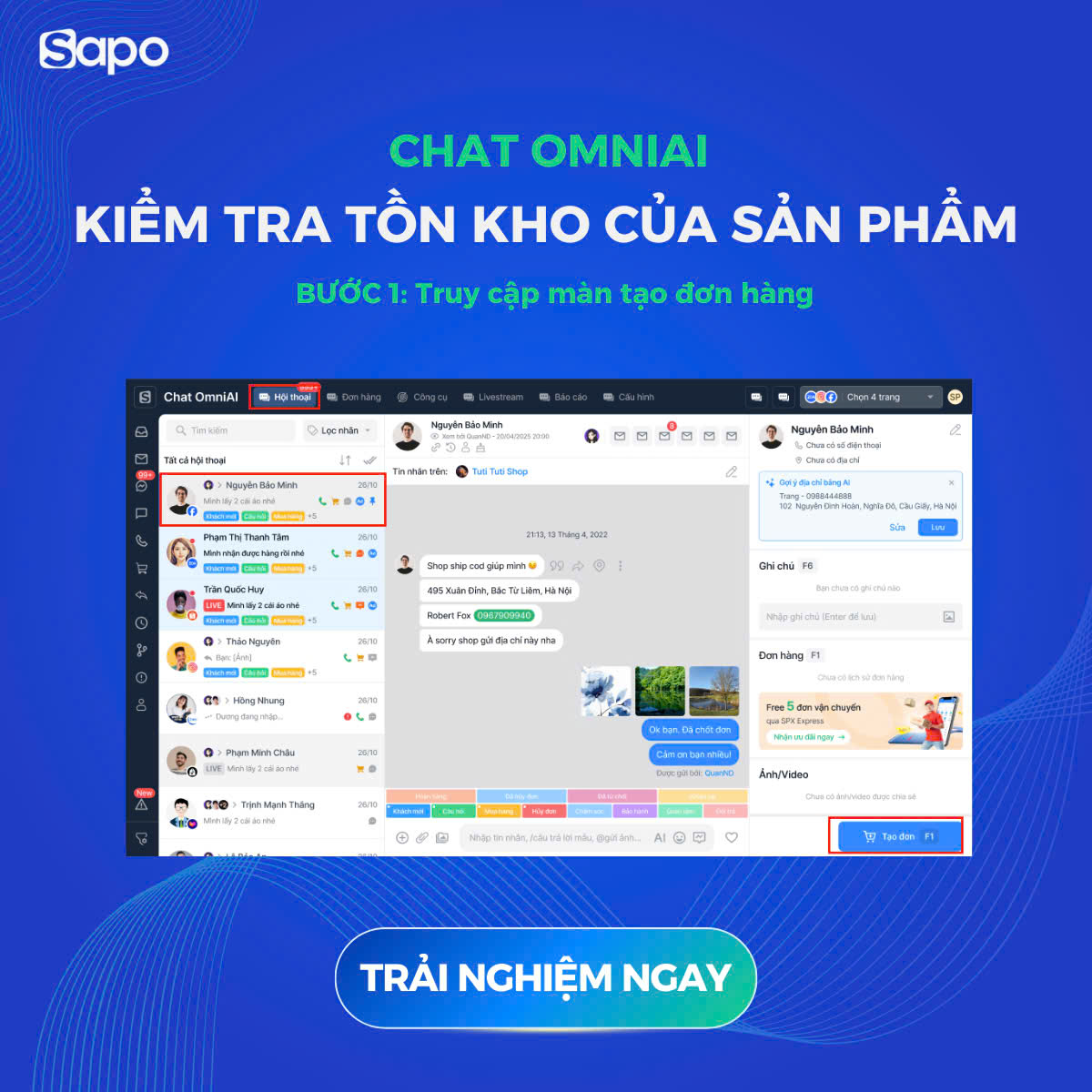 kiểm kho bước 1