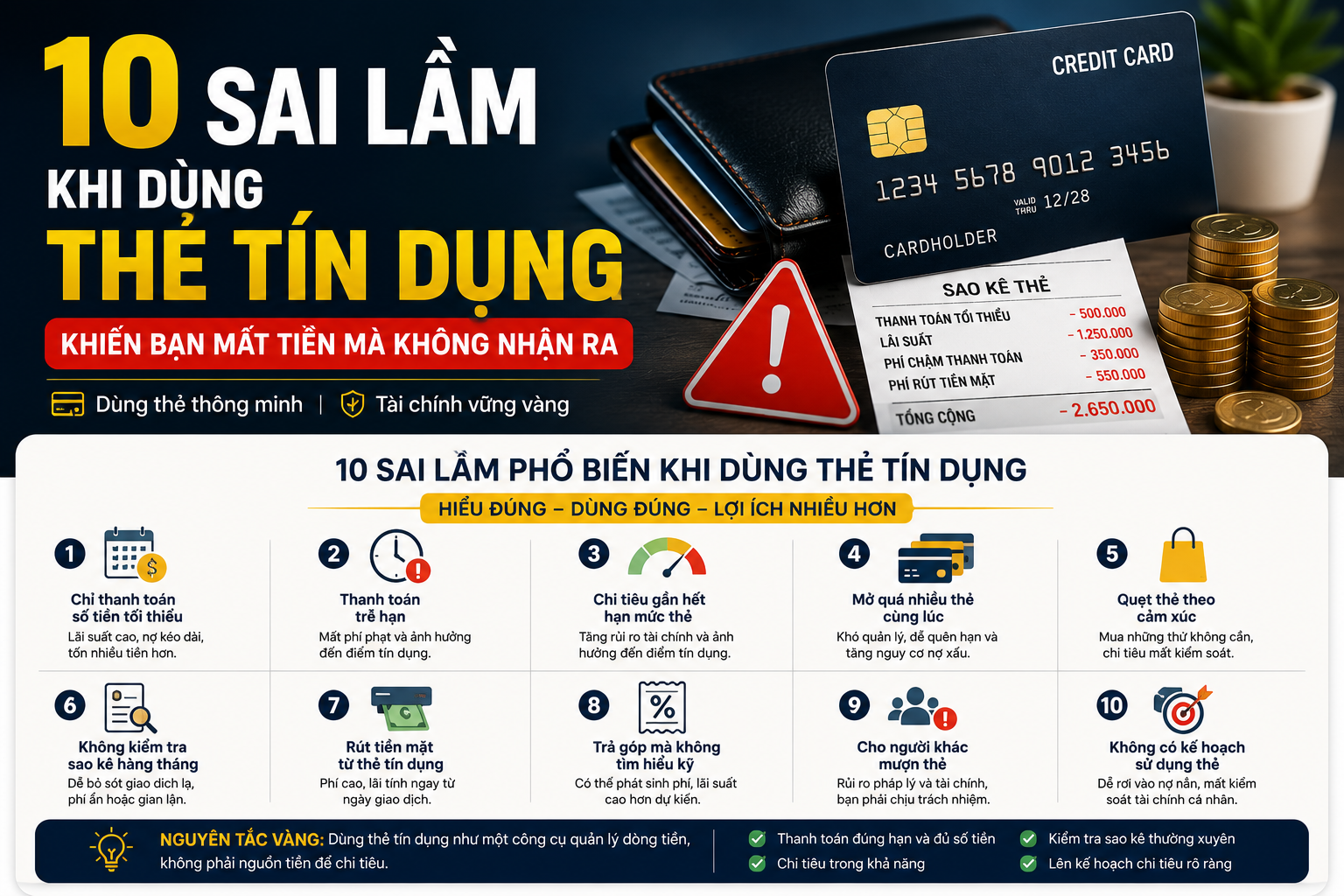 Những sai lầm khi dùng thẻ tín dụng