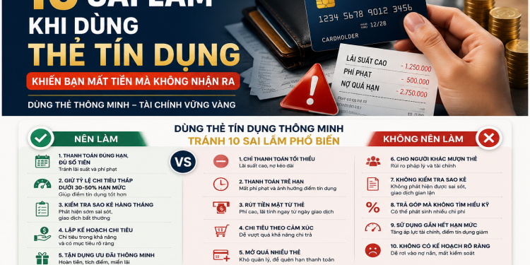 sai lầm khi dùng thẻ tín dụng